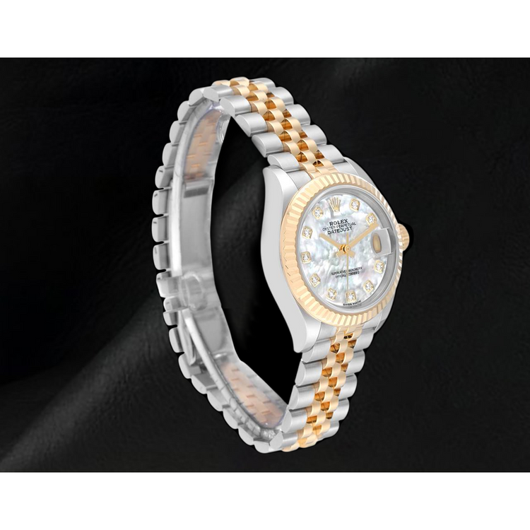 Montre Femme Rolex Datejust Bicolore 28 mm Nacre Diamant 279173