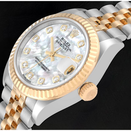 Montre Femme Rolex Datejust Bicolore 28 mm Nacre Diamant 279173