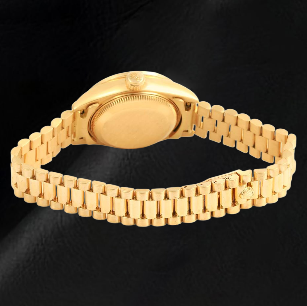 Perle bague en Yellow Gold – vue de dessus
