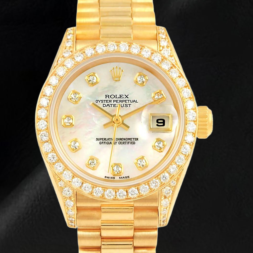 De luxe Rolex 0,20 carats – vue de face