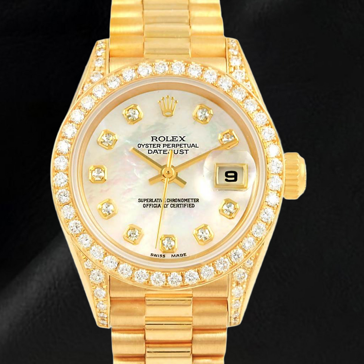 De luxe Rolex 0,20 carats – vue de face