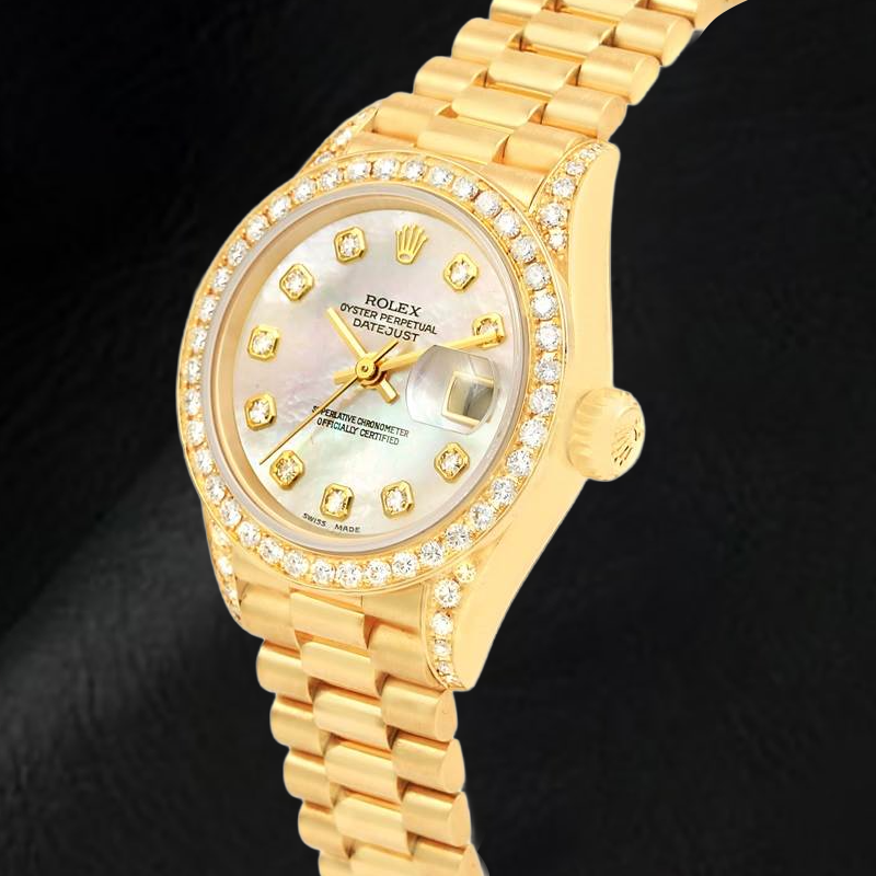 Perle Rolex 0,20 carats Yellow Gold – vue de profil