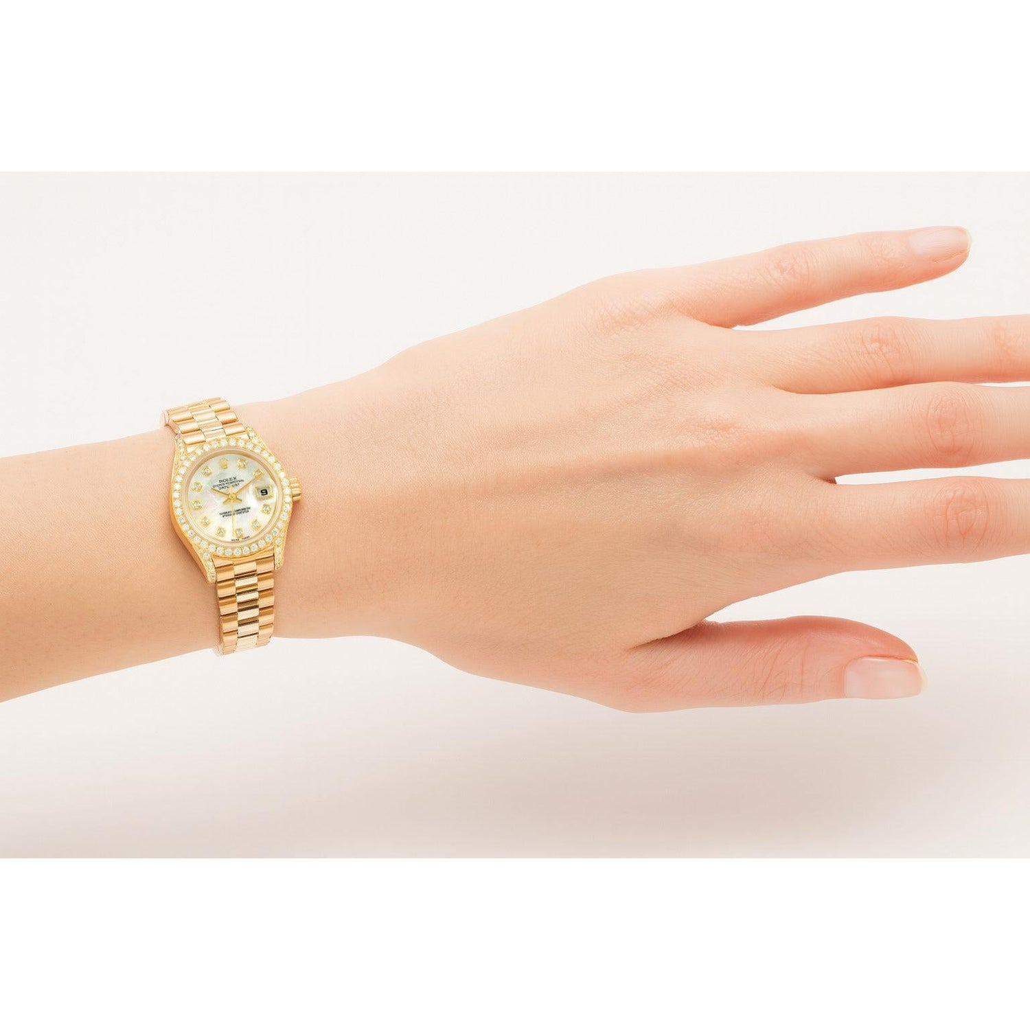 Perle bague en Yellow Gold – vue arrière