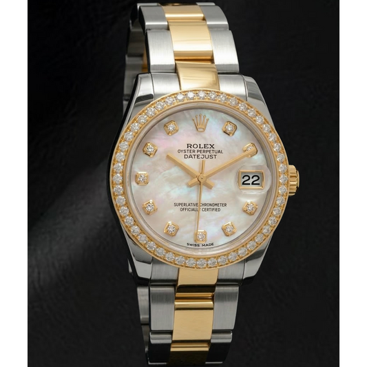 Perle de Culture Rolex en Two Tone – vue de face