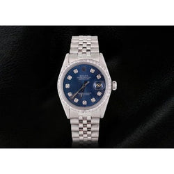 Rolex Datejust acier inoxydable Jubilé Bracelet Regarder Pour Homme Cadran Diamant Bleu