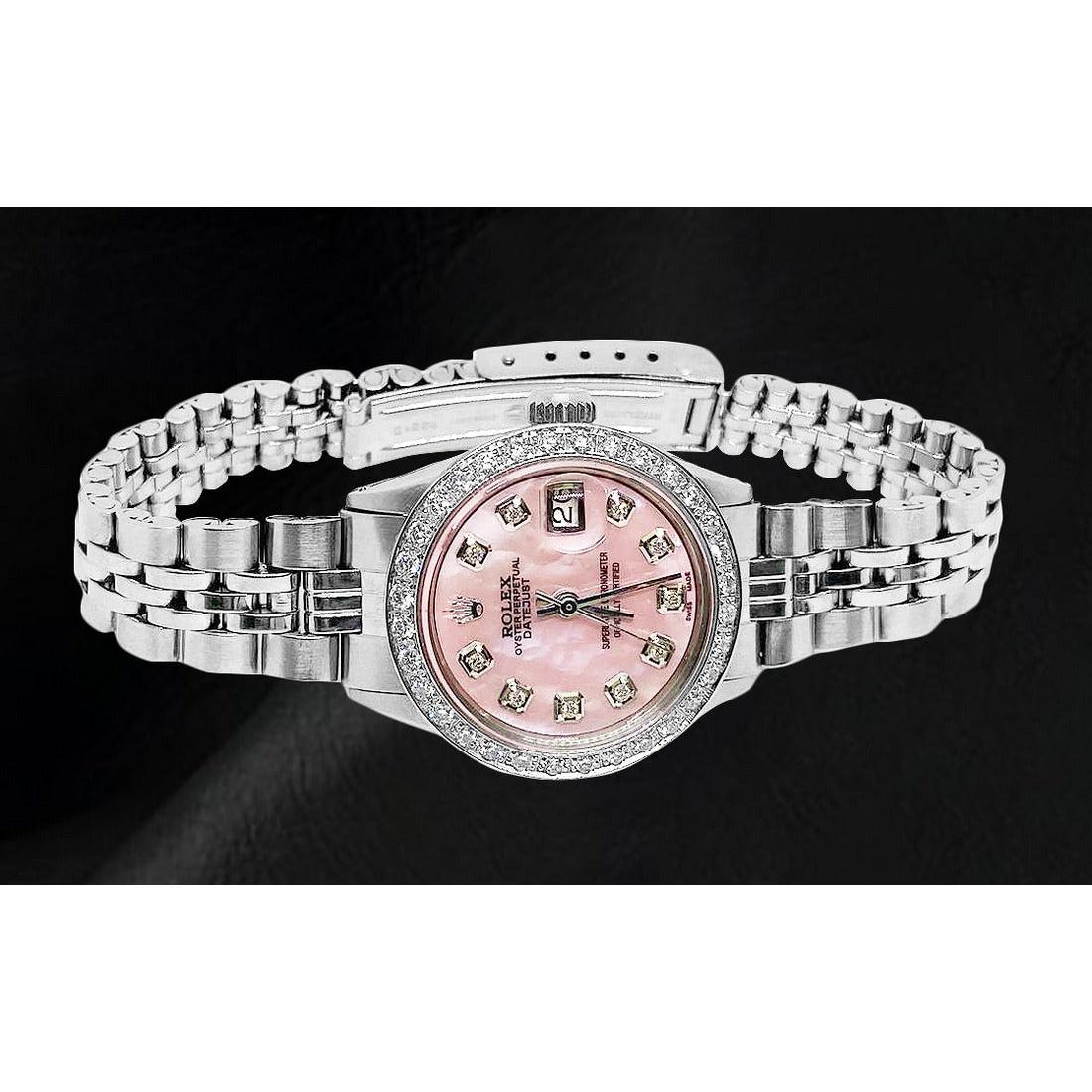 Rolex acier inoxydable Jubilé Bracelet Roze Serpillière 
