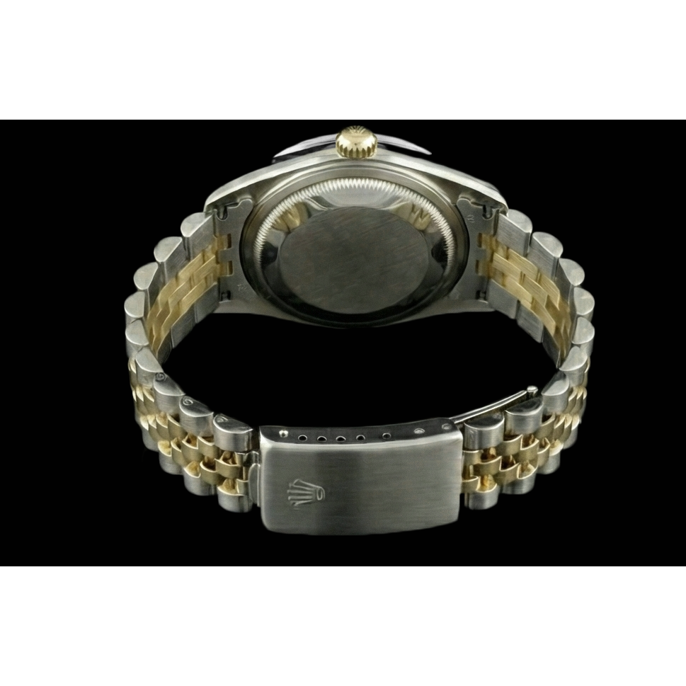 Rolex Datejust réglage rapide sans trous diamant lunette cadran noir acier inoxydable bracelet