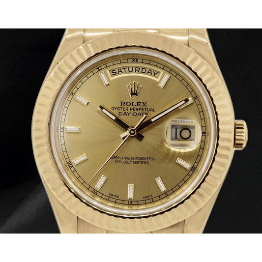 Rolex Day-Date II Cadran Champagne 41 mm Montre Homme Or Jaune