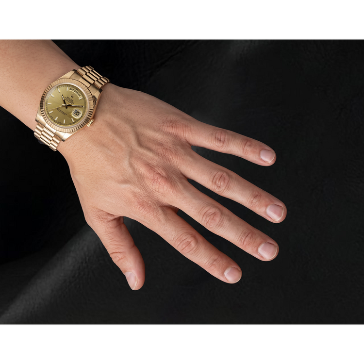 Rolex Day-Date II Cadran Champagne 41 mm Montre Homme Or Jaune