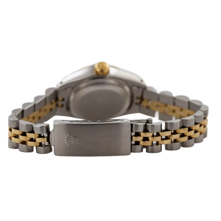 Rolex Dj Regarder à cadran romain et lunette cannelée SS et bracelet jubilé en or