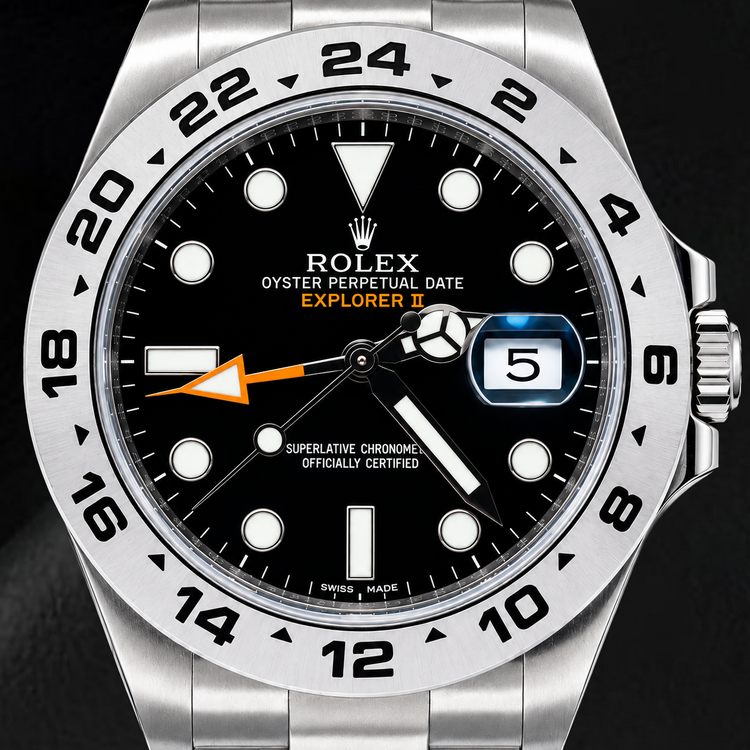 Montre Rolex Explorer II 216570 42 mm Cadran Noir Lumineux Acier Inoxydable