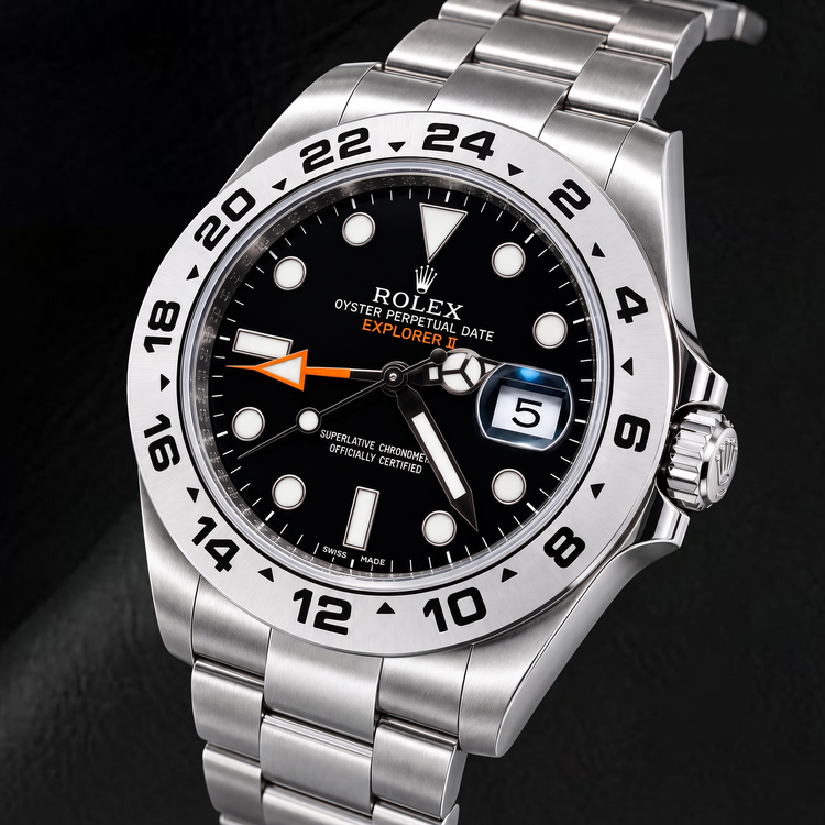 Montre Rolex Explorer II 216570 42 mm Cadran Noir Lumineux Acier Inoxydable
