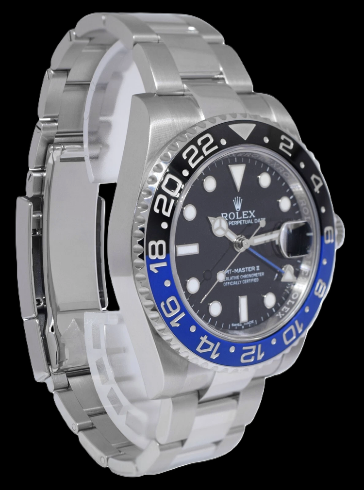 Montre Rolex GMT-Master II 116710BLNR 40 mm Batman Cadran Noir Acier Inoxydable