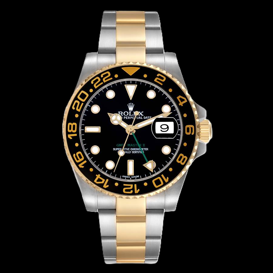 Montre Rolex GMT-Master II 116713 40 mm Bicolore Cadran Noir Luminescent