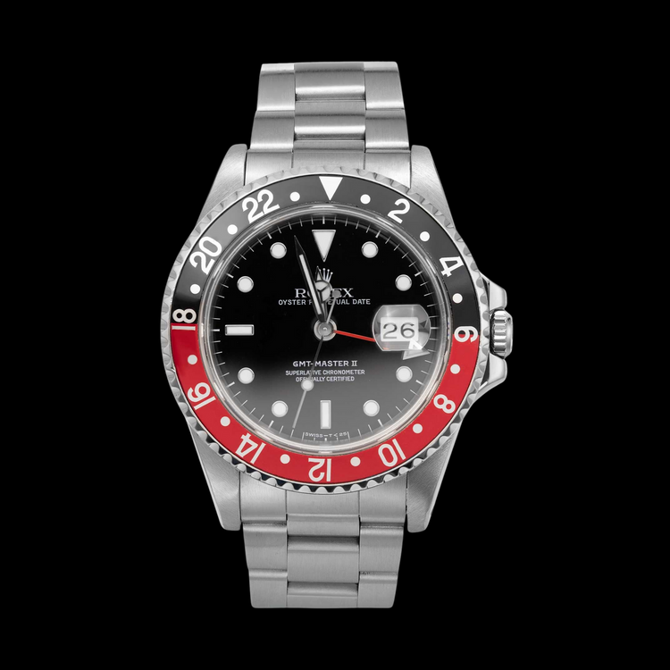 Montre Rolex GMT-Master II 16710 40 mm en Acier Inoxydable avec Cadran Noir Lumineux