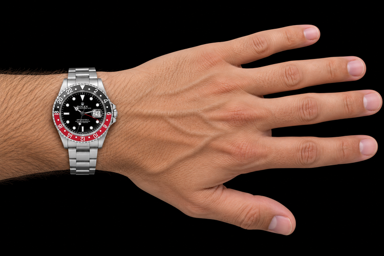 Montre Rolex GMT-Master II 16710 40 mm en Acier Inoxydable avec Cadran Noir Lumineux