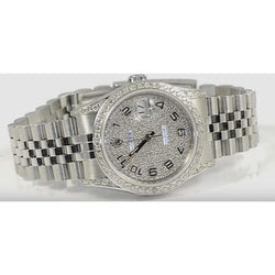 Rolex Hommes Datejust Regarder Diamant Lunette Jubilé Bracelet acier inoxydable