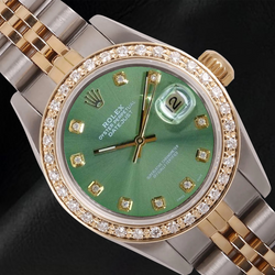 Diamant Vert Diamant Fin Rolex 0,20 carats – Two Tone