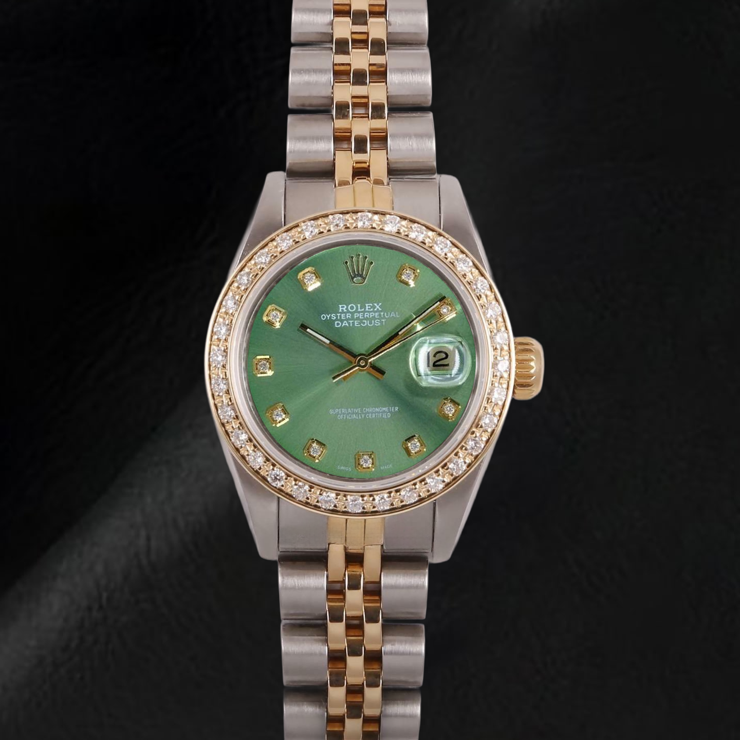 Diamant Fin Rolex 0,20 carats Two Tone – vue de côté