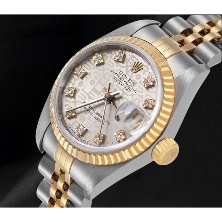 Montre Rolex Datejust Femme 26 mm Année 2002 Cadran Diamants Bicolore