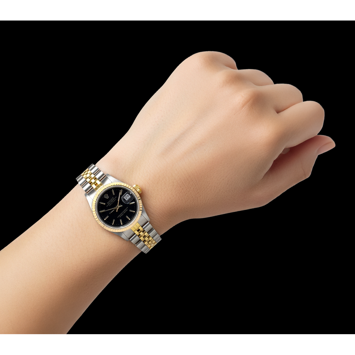 Pierre Précieuse Rolex carats Two Tone – vue de dessus