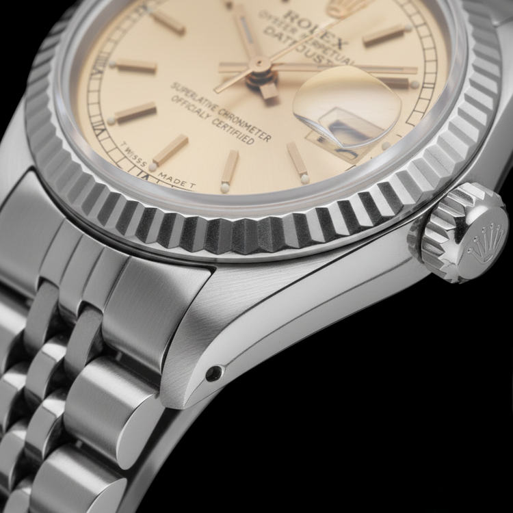 Pierre Précieuse Rolex carats Stainless Steel – vue d'angle