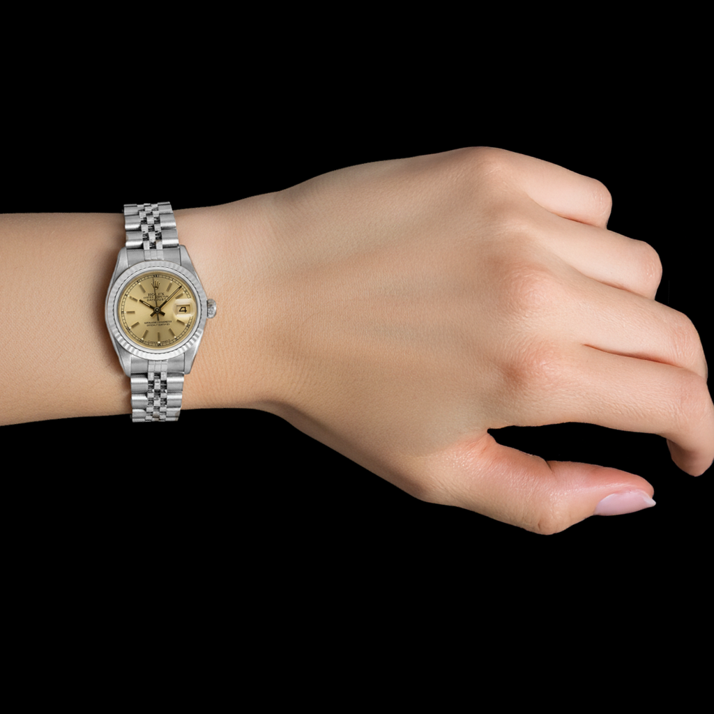 Fait à la main Pierre Précieuse Rolex carats – vue de dessus
