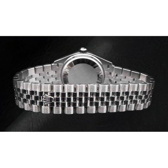 Rolex Mesdames Datejust Violet foncé Cadran romain en acier inoxydable 