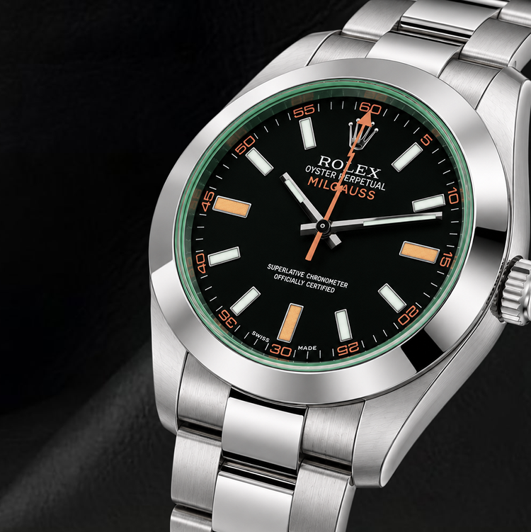 Montre Rolex Milgauss 40 mm 116400V Cadran Noir Acier Inoxydable