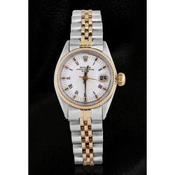 Rolex Montre huître Perpétuelle Date Bicolore pour Femme Bracelet Jubilé