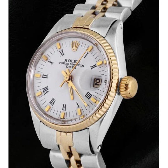 Rolex Montre huître Perpétuelle Date Bicolore pour Femme 