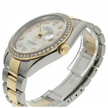 Perle des Mers du Sud Rolex -carats Two Tone Gold – vue de côté
