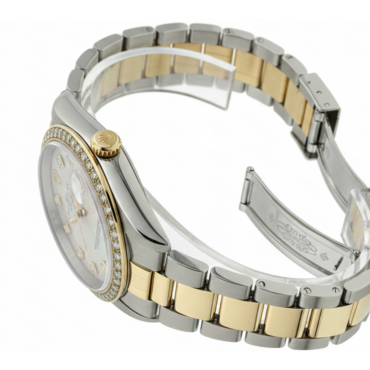 Perle des Mers du Sud bague en Two Tone Gold – vue d'angle