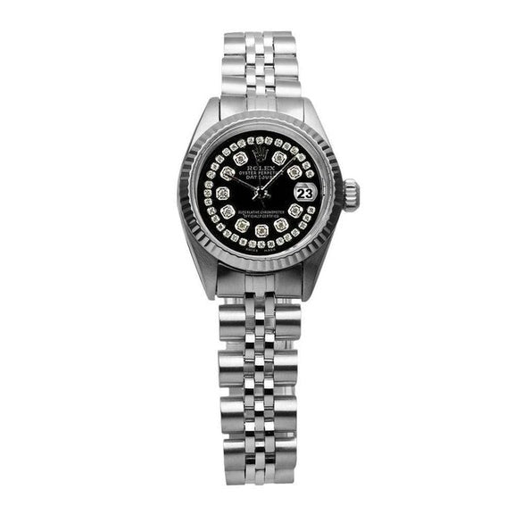 Rolex Noir Double acier inoxydable Bracelet Jubilé