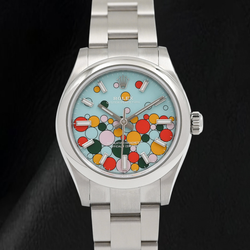Montre Rolex Oyster Perpetual 277200 31 mm en Acier Inoxydable, Cadran Célébration Turquoise à Index Bâtons