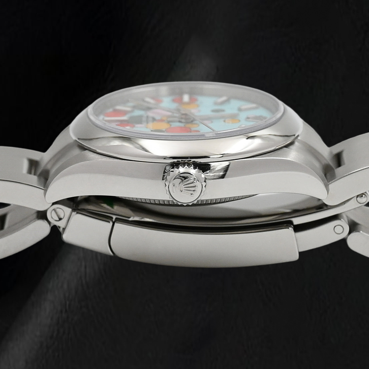 Montre Rolex Oyster Perpetual 277200 31 mm en Acier Inoxydable, Cadran Célébration Turquoise à Index Bâtons