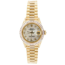 Montre Rolex President Datejust avec cadran diamant pour femme