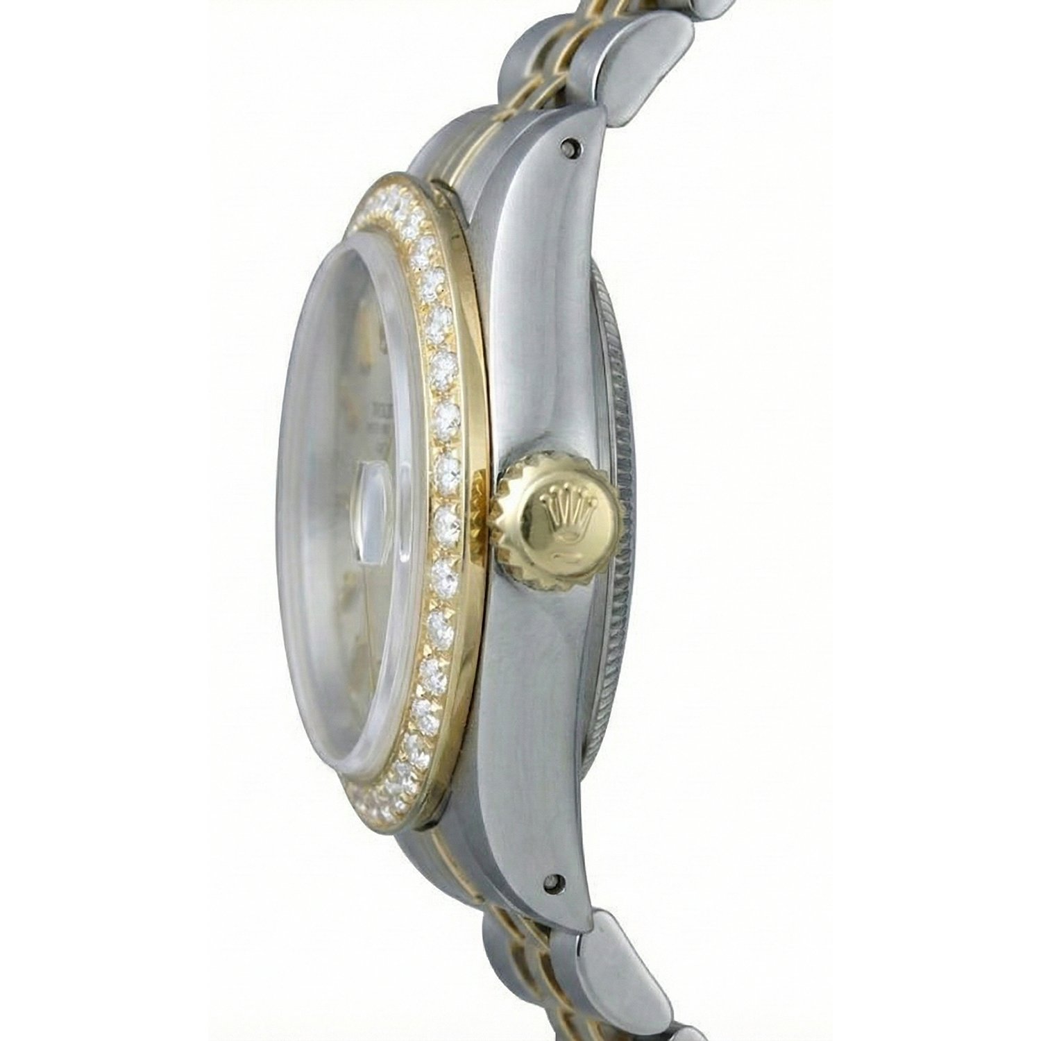 Rolex Regarder à cadran blanc avec lunette en diamant acier inoxydable G Bracelet Jubilé