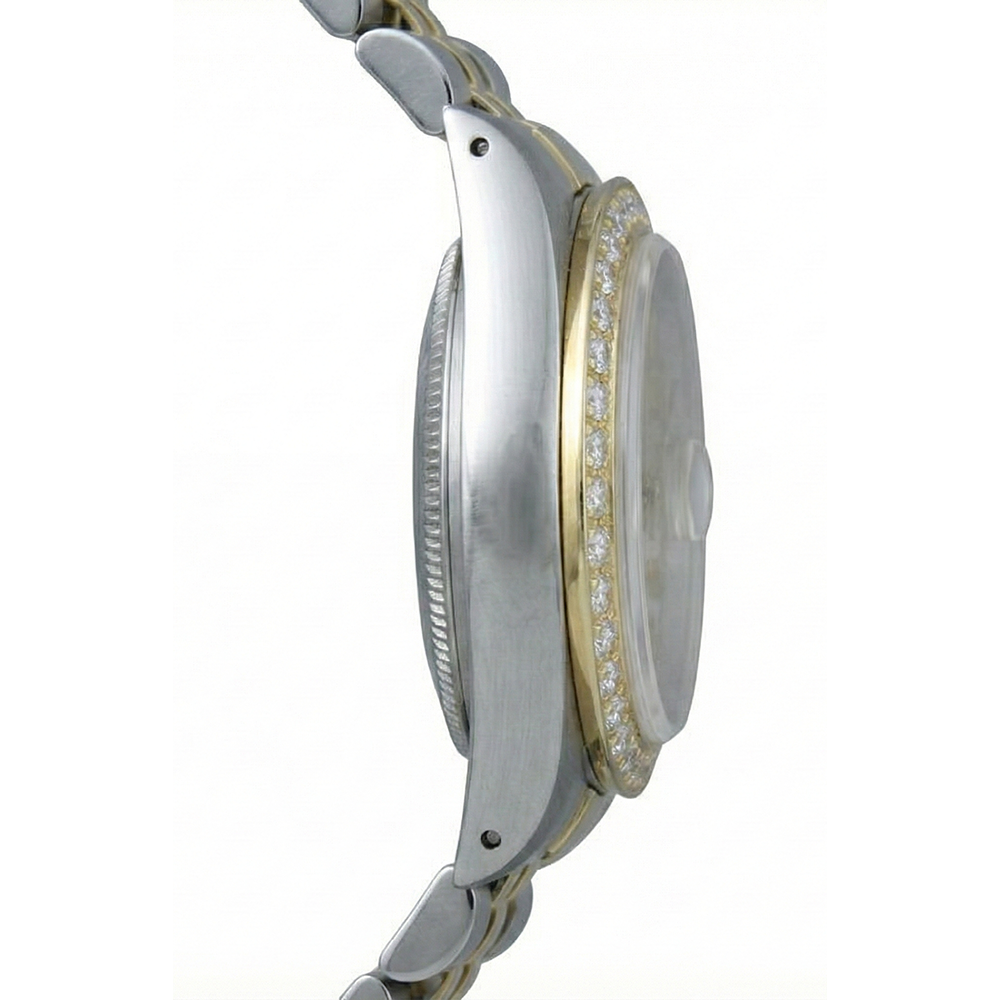 Rolex Regarder à cadran blanc avec lunette en diamant acier inoxydable G Bracelet Jubilé