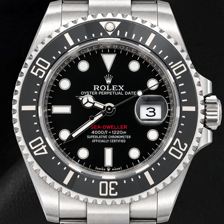 Montre Rolex Sea-Dweller 126600 43 mm en Acier Inoxydable Cadran Noir Luminescent
