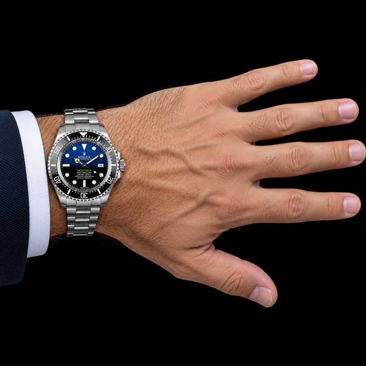 Montre Rolex Sea-Dweller Deepsea 44 mm 116660 James Cameron Cadran Dégradé Bleu Acier Inoxydable Bracelet Oyster