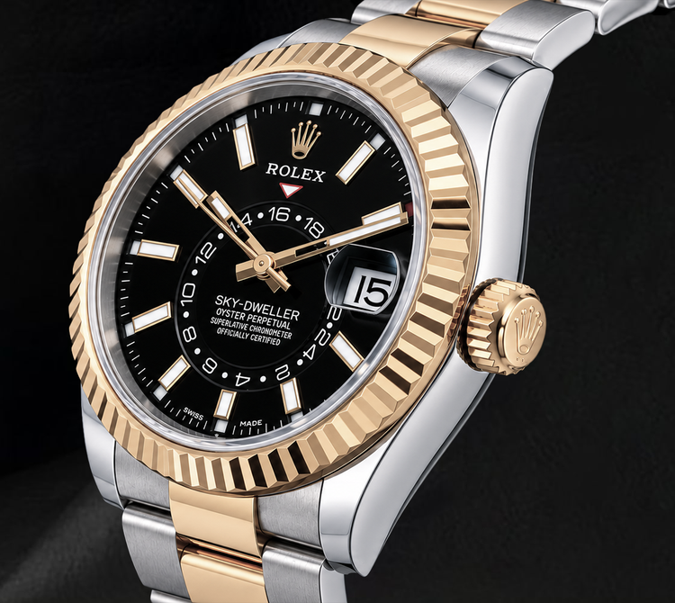 Montre Rolex Sky-Dweller 326933 Cadran Noir 42 mm Bicolore
