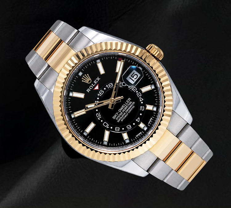 Montre Rolex Sky-Dweller 326933 Cadran Noir 42 mm Bicolore