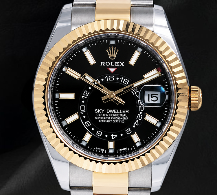 Montre Rolex Sky-Dweller 326933 Cadran Noir 42 mm Bicolore