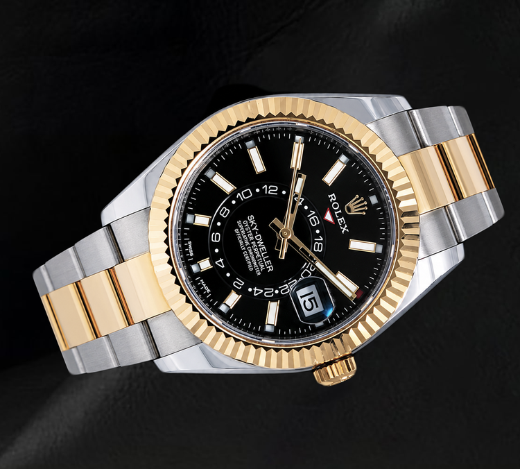 Montre Rolex Sky-Dweller 326933 cadran noir 42 mm bicolore