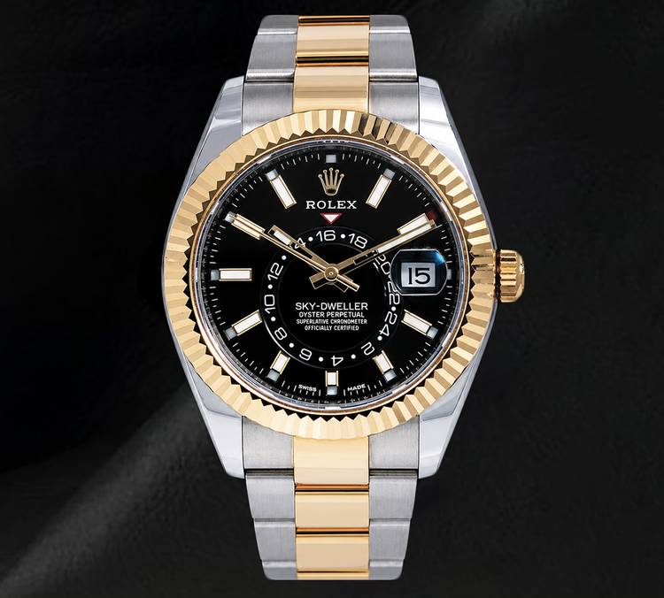 Montre Rolex Sky-Dweller 326933 Cadran Noir 42 mm Bicolore