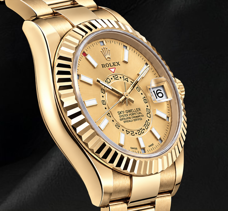 Montre Rolex Sky-Dweller 326938 42 mm Cadran Champagne Or Jaune