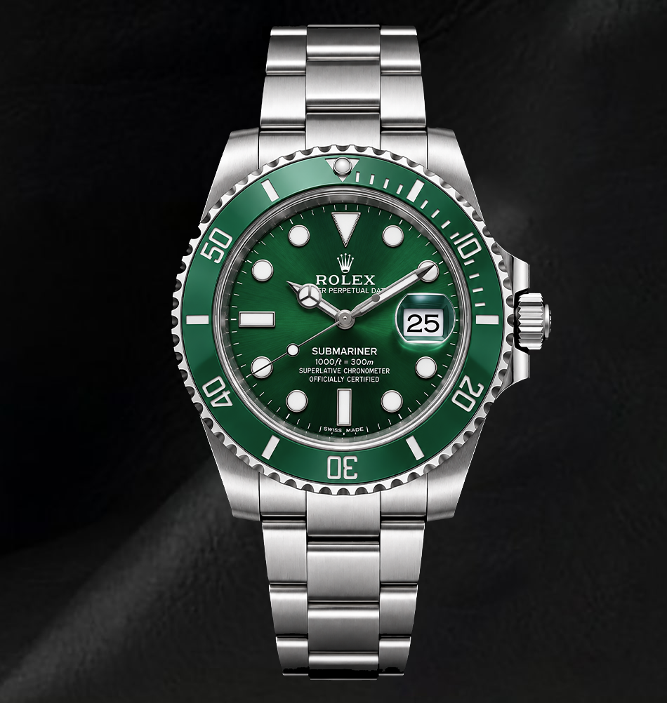 Montre Rolex Submariner Date 116610LV Cadran Vert 40 mm en Acier Inoxydable