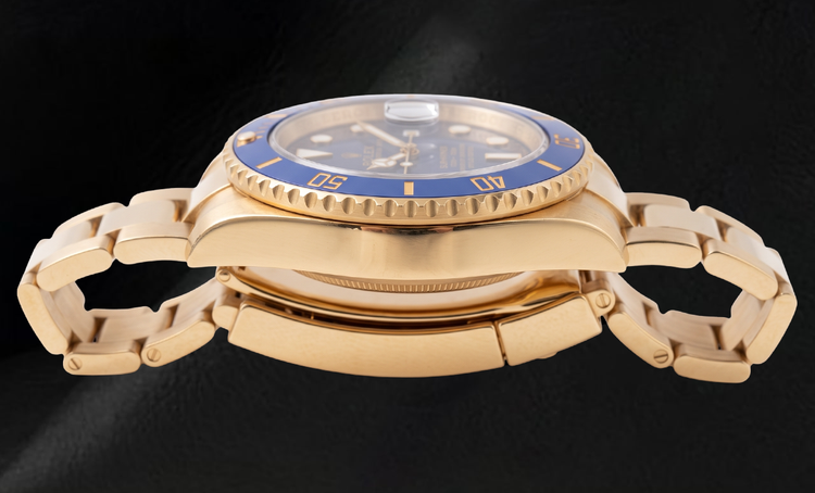 Montre Rolex Submariner Date 40 mm 116618LB Cadran Bleu en Or Jaune