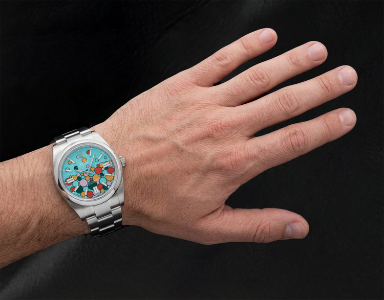 Montre Rolex Cadran Célébration Turquoise 124300 Acier Inoxydable 41 mm